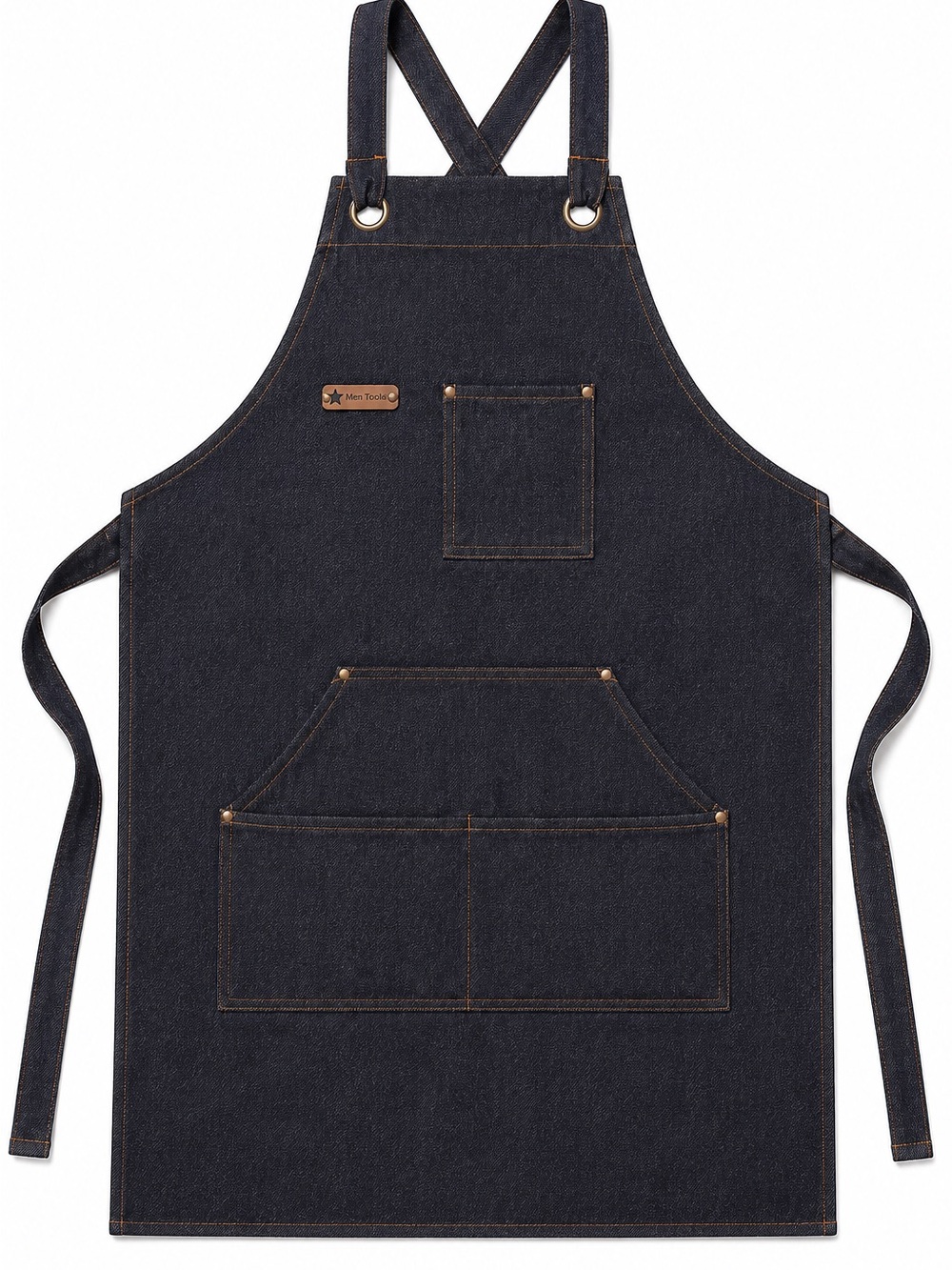 Dark Denim Workwear Apron with Utility Pockets #0420263 - Picture 2 of 10
